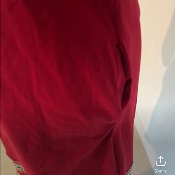 NWT small red dress embroidered with pockets 607 - Picture 3 of 4